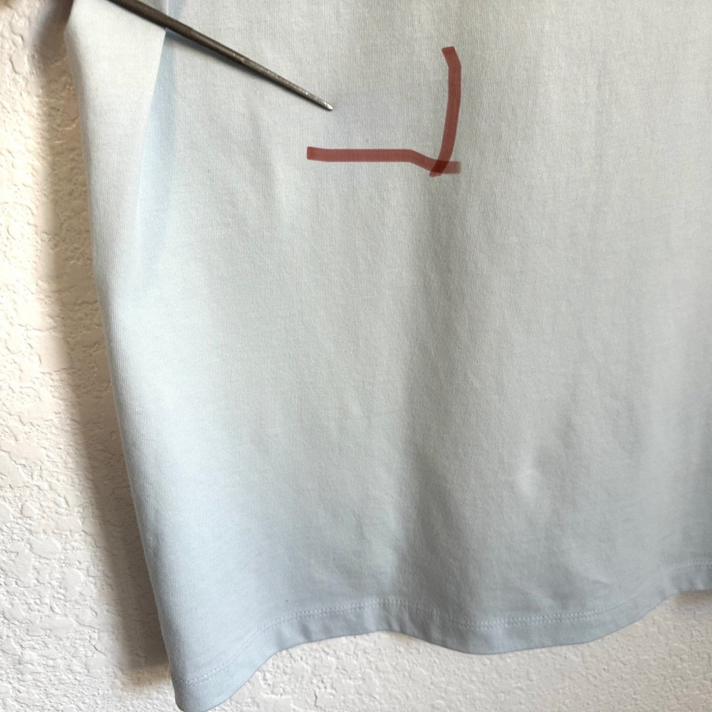 Coach Womens Essential Short Sleeve Cotton T Shirt Sz XL Light Blue Logo C8786 - Picture 11 of 12